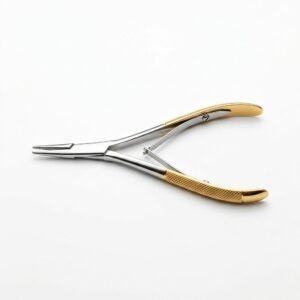 Castroviejo Micro Needle Holder – Straight with Lock, Gold Handles