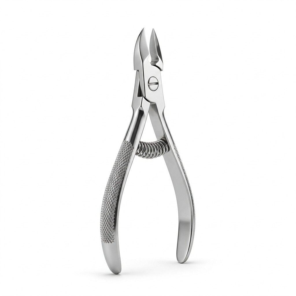 Heavy-Duty Toenail Nipper – Curved Jaw, Barrel Spring